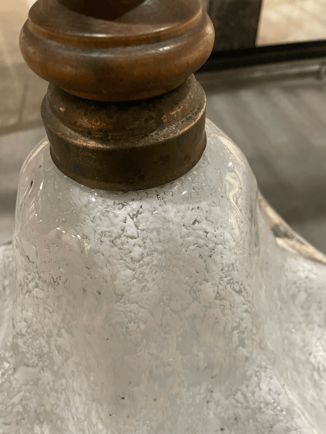 Vintage dik glazen Murano lamp
