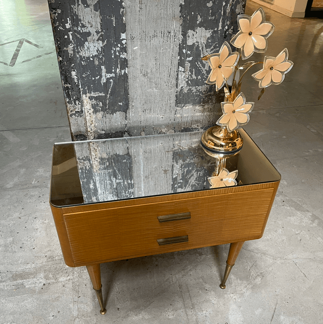 Hollywood regency lamp bloemen 