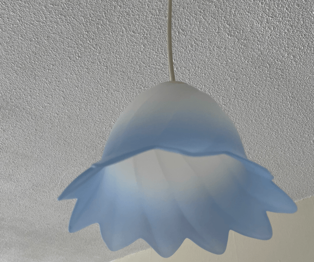 Blauw bloemen lampje