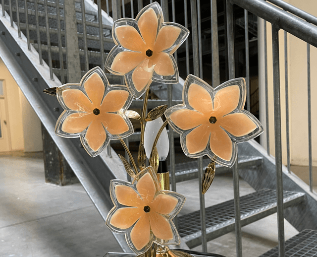 Hollywood regency lamp bloemen 