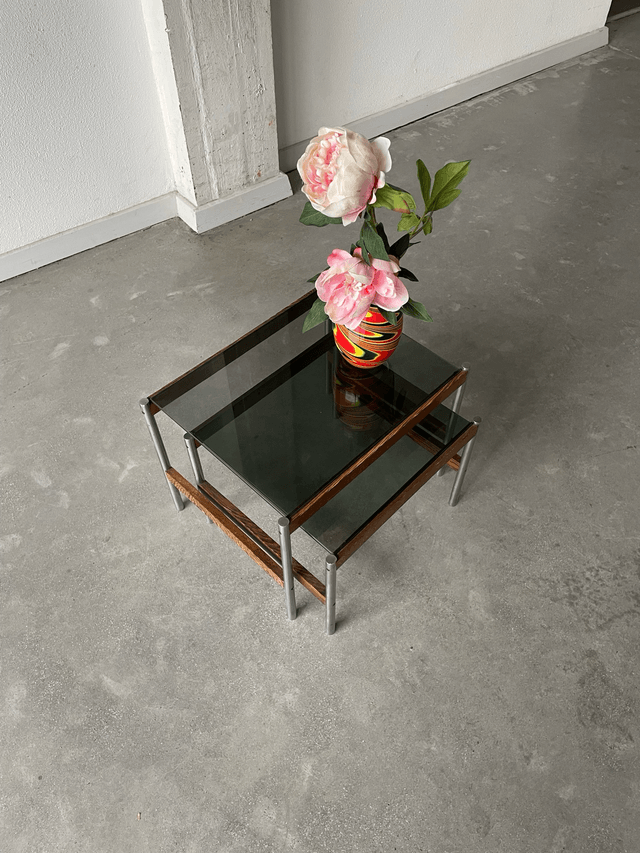 Set Mid-century bijzettafeltjes
