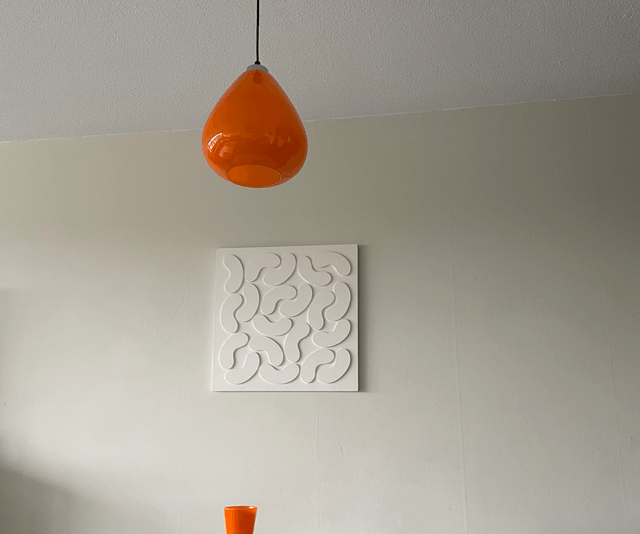 Orange glass pendant 