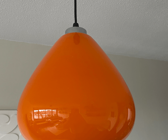 Orange glass pendant 