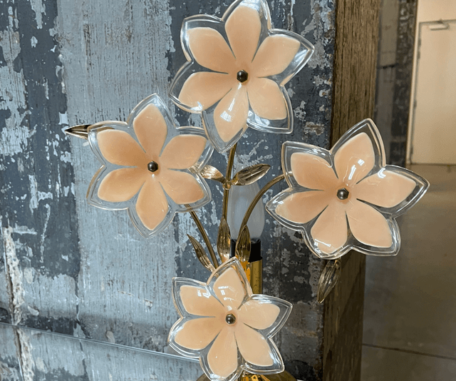 Hollywood regency lamp bloemen 