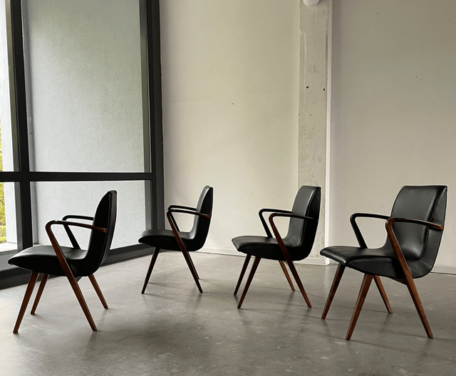 4 Poly-Z dining chais by A. A Patijn Zijlstra Joure