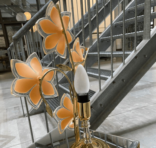 Hollywood regency lamp bloemen 