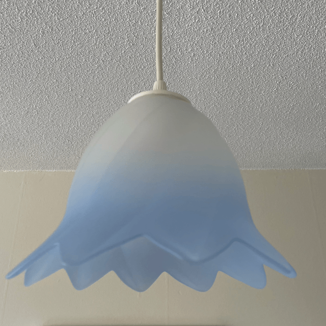Blauw bloemen lampje