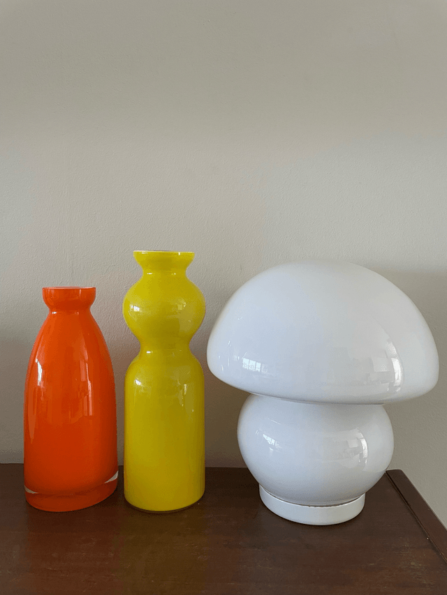 Witte glazen lamp