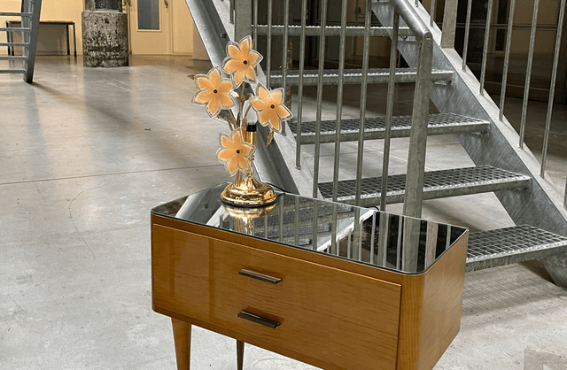 Hollywood regency lamp bloemen 