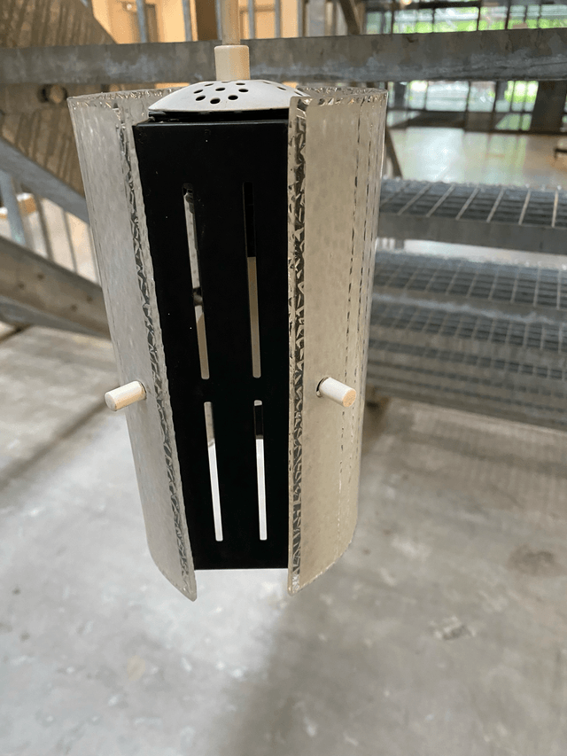 Vintage Hanglamp Glas en Metaal