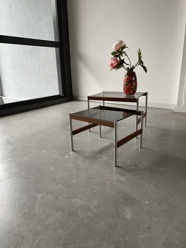 Set Mid-century bijzettafeltjes