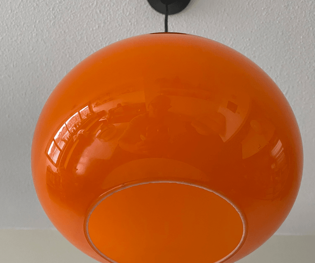Orange glass pendant 