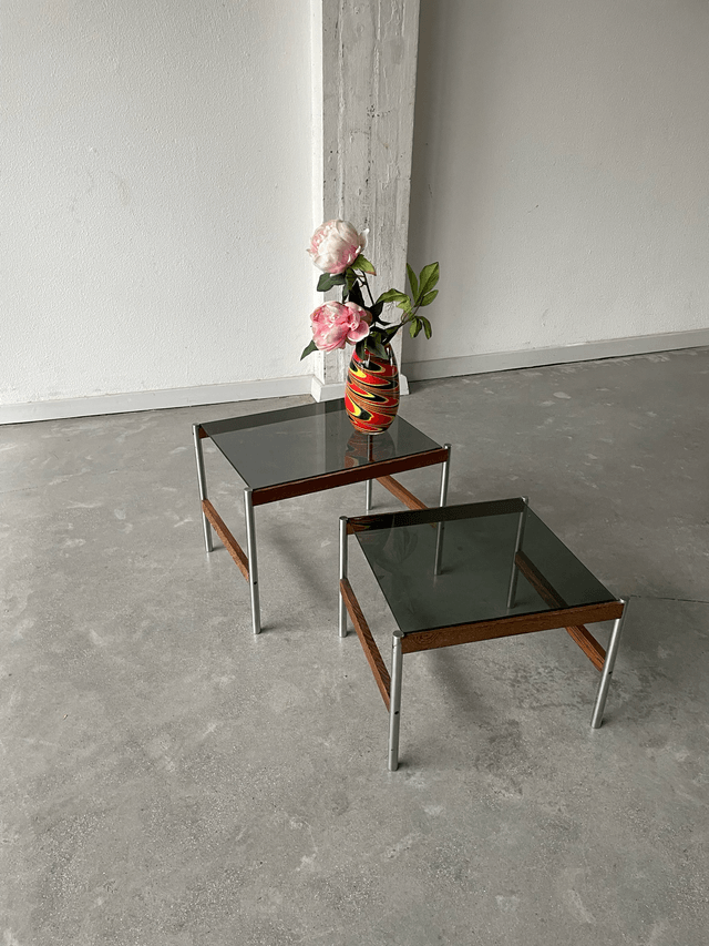 Set Mid-century bijzettafeltjes