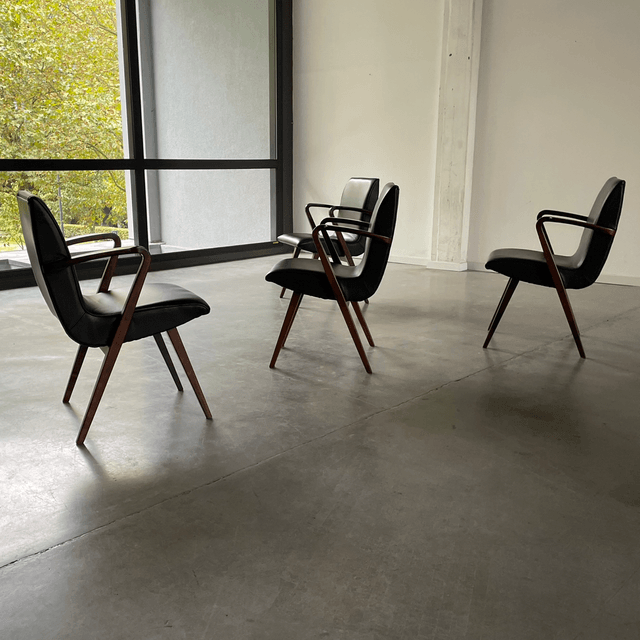 4 Poly-Z dining chais by A. A Patijn Zijlstra Joure