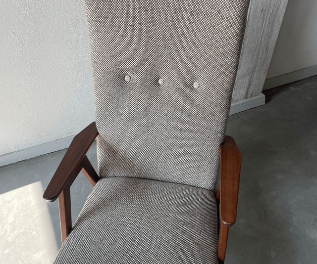 Vintage fauteuil jaren 60 nieuwe bekleding 