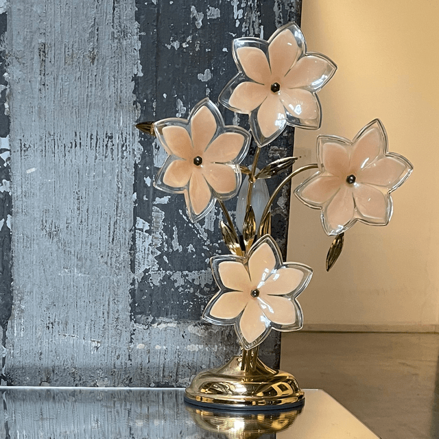 Hollywood regency lamp bloemen 